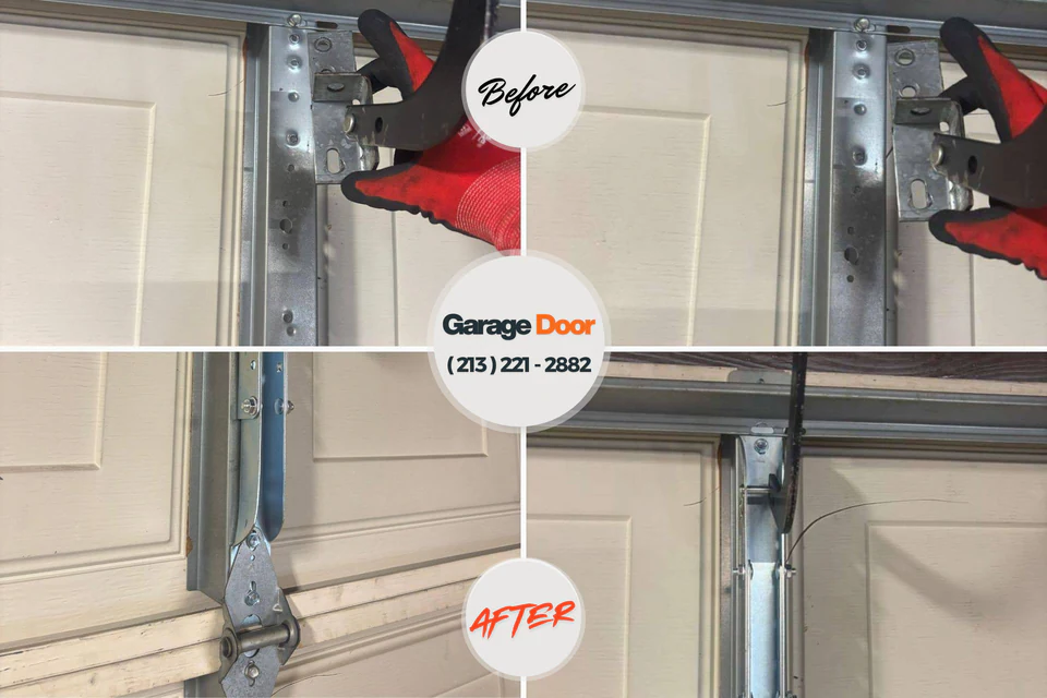 Before and after: garage door repair La Crosse, WI